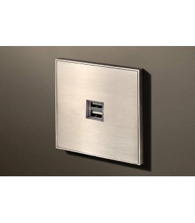 Двойная USB розетка в сборе Lithoss Void, Nickel Vo0U09