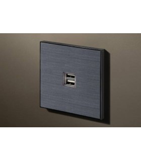 Двойная USB розетка в сборе Lithoss Void, Gunpowder black Vo0U03