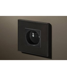 Розетка в сборе Lithoss Void square, Matt black Vo0B18