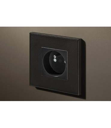 Розетка в сборе Lithoss Void square, Matt black Vo0B18