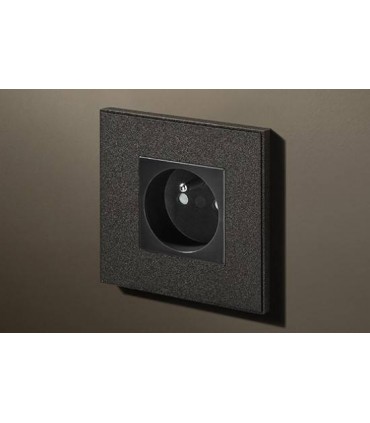 Розетка в сборе Lithoss Void square, Textured black Vo0B14
