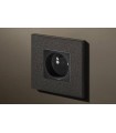 Розетка в сборе Lithoss Void square, Textured black Vo0B14