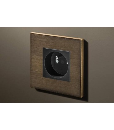 Розетка в сборе Lithoss Void square, Bronze antique Vo0B17