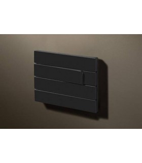 Выключатель одноклавишный в сборе Lithoss Piano, Matt black Pi3I18