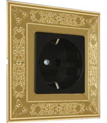 Розетка FEDE серии Granada цвет Bright Gold FD01411OB/FD16723-A