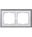 Рамка на 2 поста Werkel Palacio, хром / белый WL17-Frame-02 CW