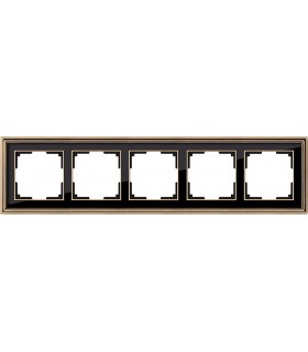 Рамка на 5 постов Werkel Palacio, золото / черный WL17-Frame-05 GB