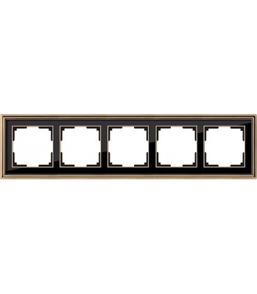 Рамка на 5 постов Werkel Palacio, золото / черный WL17-Frame-05 GB