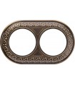 Рамка на 2 поста для наружного монтажа Werkel Antik Runda, бронза WL70-frame-02 B