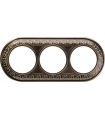 Рамка на 3 поста для наружного монтажа Werkel Antik Runda, бронза WL70-frame-03 B