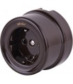 Розетка с заземлением для наружного монтажа Werkel Retro, коричневый WL18-03-01 K