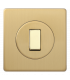 Одноклавишный выключатель/переключатель10А, Varilight Varigrid, Brushed Brass Z1EG1B