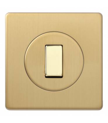 Одноклавишный выключатель/переключатель10А, Varilight Varigrid, Brushed Brass Z1EG1B