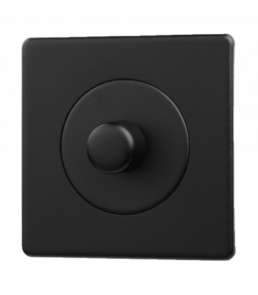 Одиночный кнопочный выключатель с 2-х мест 6А, Varilight Varigrid, Matt Black Z1EGP1Y.MB