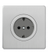 Розетка одиночная 16А, Varilight Varigrid, Brushed Steel Z1EG5FGS