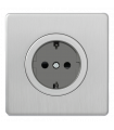 Розетка одиночная 16А, Varilight Varigrid, Brushed Steel Z1EG5FGS