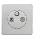 Розетка TV/FM/SAT, Varilight Varigrid, Brushed Steel Z1EGRTV3S