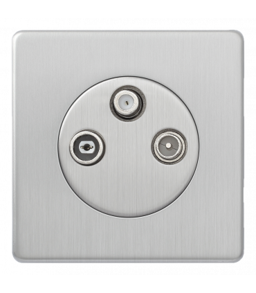 Розетка TV/FM/SAT, Varilight Varigrid, Brushed Steel Z1EGRTV3S