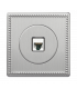 Одиночная информационная розетка RJ-45 (Кат. 5e), Varilight Jubilee, Brushed Steel Z1EGD1S