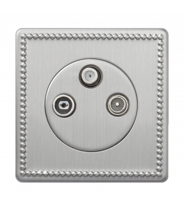 Розетка TV/FM/SAT, Varilight Jubilee, Brushed Steel Z1EGRTV3S