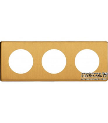 Рамка на 3 поста Varilight Varigrid, Brushed Brass XEBG3S