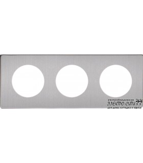 Рамка на 3 поста Varilight Varigrid, Brushed Steel XESG3S
