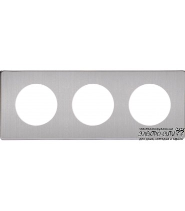 Рамка на 3 поста Varilight Varigrid, Brushed Steel XESG3S