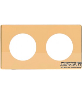 Рамка на 2 поста Varilight Varigrid, Polished Brass XEVG2S