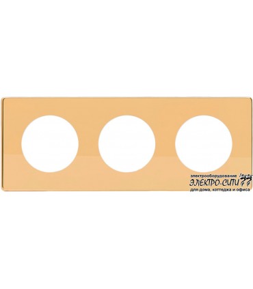 Рамка на 3 поста Varilight Varigrid, Polished Brass XEVG3S