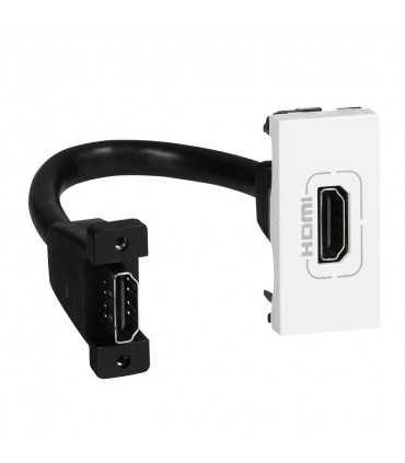 Legrand Mosaic Розетка белая HDMI 1 модуль, оборудована шнуром {PRODUCT_REFERENCE}