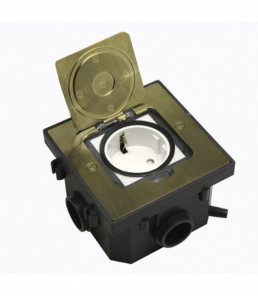 Лючок 2 мод. (1 мод. 45х45 мм.), античная латунь, IP44, (с уст. набором) {PRODUCT_REFERENCE}