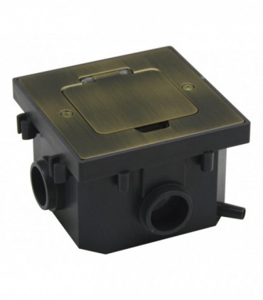 Лючок 2 мод. (1 мод. 45х45 мм.), античная латунь, IP44, (с уст. набором) {PRODUCT_REFERENCE}