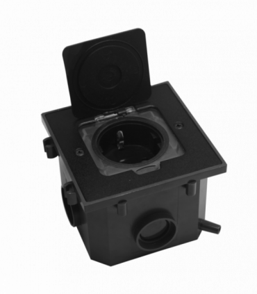 Лючок 2 мод. (1 мод. 45х45 мм.), антрацит, IP44 {PRODUCT_REFERENCE}