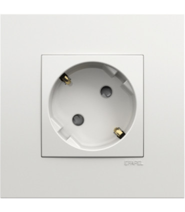 Розетка 2к+з, Efapel Quadro 45, белый матовый {PRODUCT_REFERENCE}