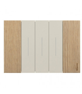 Выключатель в сборе BTICINO LIVING NOW, дерево дуб {PRODUCT_REFERENCE}