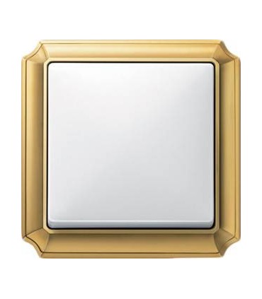 Выключатель Merten Antique блестящая латунь/белый MTN483121 {PRODUCT_REFERENCE}