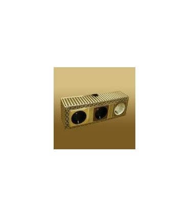 Розетки в тройном блоке FEDE SAN SEBASTIAN SURFACE FD01523PB