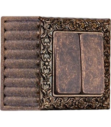 Выключатель 2-х клав. SAN SEBASTIAN SURFACE rustic copper FD01521RC