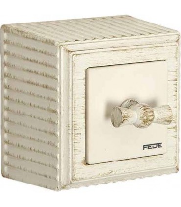 Поворотный выключатель в сборе FEDE ROMA SURFACE, white decape FD01501BD