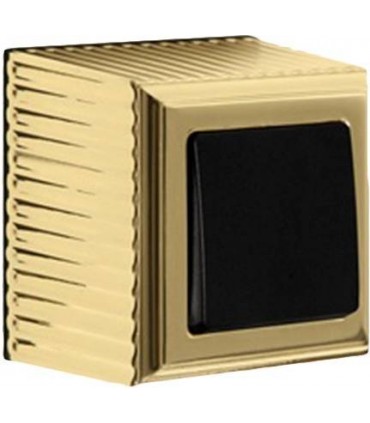 Выключатель FEDE ROMA SURFACE bright gold/черный FD01501OB