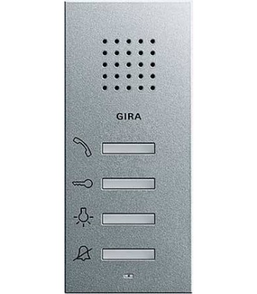 Gira S-55 Алюминий Внутренняя квартирная станция (аудио) наружного монтажа hand free 125026