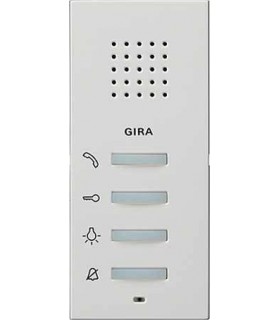 Gira S-55 Бел Внутренняя квартирная станция (аудио) наружного монтажа hand free 125027