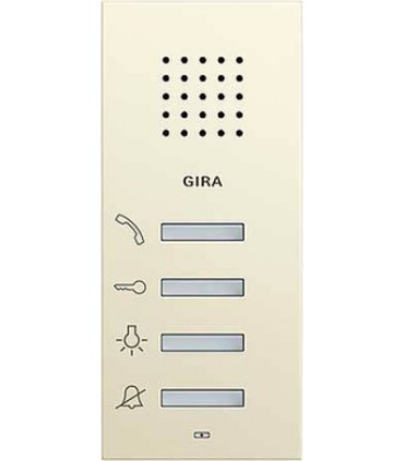 Gira S-55 Крем глянц Внутренняя квартирная станция (аудио) наружного монтажа hand free 125001