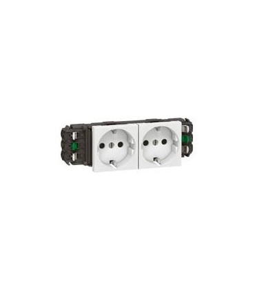 Розетка Mosaic 2Х2К+З б/заж. немецкий стандарт Legrand {PRODUCT_REFERENCE}