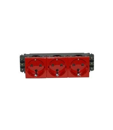 Розетка Mosaic 6м 3Х2К+З немецкий стандарт с мех.блокировкой Legrand {PRODUCT_REFERENCE}