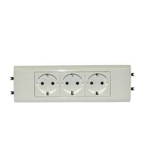 Розетка Mosaic 3 x2К+3 розетка, суппорт,лицевая панель Legrand {PRODUCT_REFERENCE}