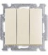 Выключатель трехклавишный﻿ ABB Basic 55, слоновая кость 1012-0-2158