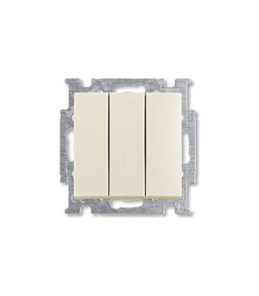 Выключатель трехклавишный﻿ ABB Basic 55, слоновая кость 1012-0-2158