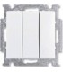 Выключатель трехклавишный﻿ ABB Basic 55, белый 1012-0-2155
