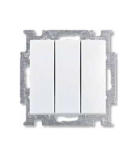 Выключатель трехклавишный﻿ ABB Basic 55, белый 1012-0-2155